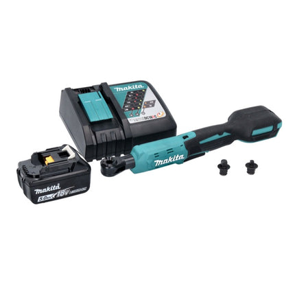 Makita DWR 180 RT1 Akku Ratschenschrauber 18 V 47,5 Nm 1/4" 3/8" + 1x Akku 5,0 Ah + Ladegerät