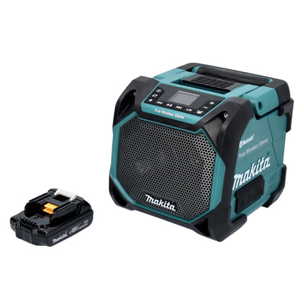 Makita DMR 203 A1 Altoparlante Bluetooth 12 V 18 V IP64 + 1x batteria ricaricabile 2,0 Ah - senza caricabatterie