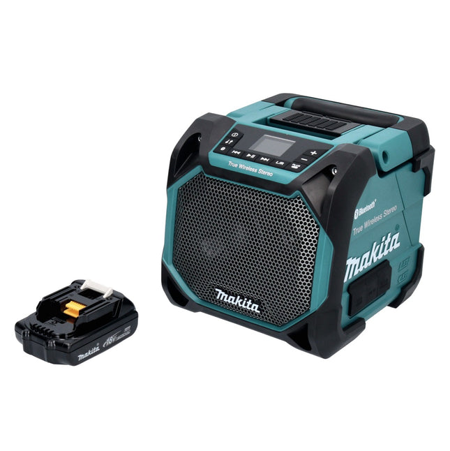 Makita DMR 203 A1 Altoparlante Bluetooth 12 V 18 V IP64 + 1x batteria ricaricabile 2,0 Ah - senza caricabatterie