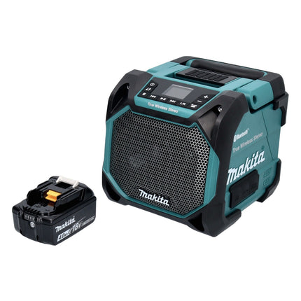 Makita DMR 203 M1 Altoparlante Bluetooth 12 V 18 V IP64 + 1x batteria ricaricabile 4,0 Ah - senza caricabatterie