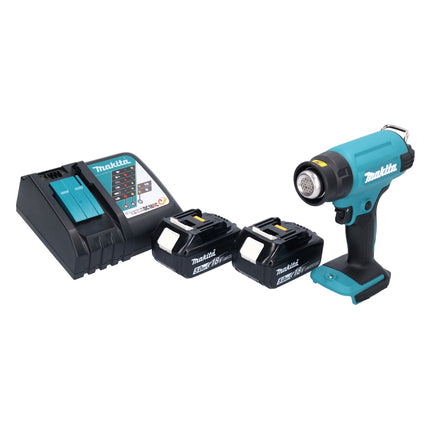 Makita DHG 180 RT Akku Heissluftgeblaese 18 V 550 C 2x Akku 5 0 Ah Ladegeraet 1 - toolbrothers