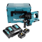 Trapano a percussione a batteria Makita DHR CTJ 36 V ( 2x 18 V ) 3,0 J SDS-plus + 2x batteria ricaricabile 5,0 Ah + caricabatterie doppio + Makpac