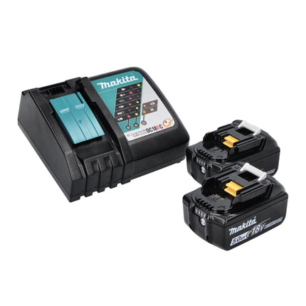 Kit combinato Makita DLX 2131 TJ a batteria 18 V con DHP 482 62 Nm + DTD 152 165 Nm + 2x batteria ricaricabile 5,0 Ah + caricabatterie + Makpac