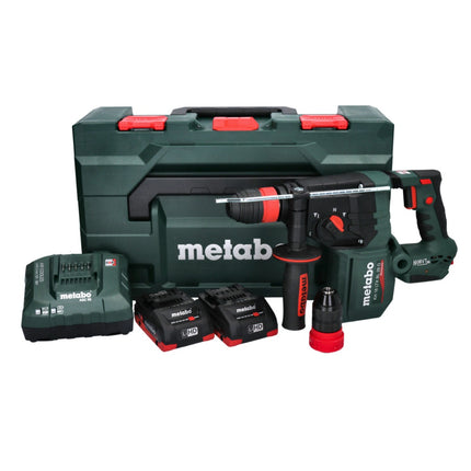 Metabo KH 18 LTX BL 28 Q Trapano a percussione a batteria 18 V 3 J SDS plus Brushless + 2x batteria 4,0 Ah + caricabatteria + metaBOX