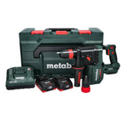 Metabo KH 18 LTX BL 28 Q Trapano a percussione a batteria 18 V 3 J SDS plus Brushless + 2x batteria 4,0 Ah + caricabatteria + metaBOX
