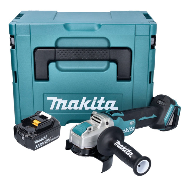 Makita DGA 521 F1X1J Smerigliatrice angolare a batteria 18 V 125 mm X-LOCK Brushless + 1x batteria ricaricabile 3,0 Ah + Makpac - senza caricabatterie