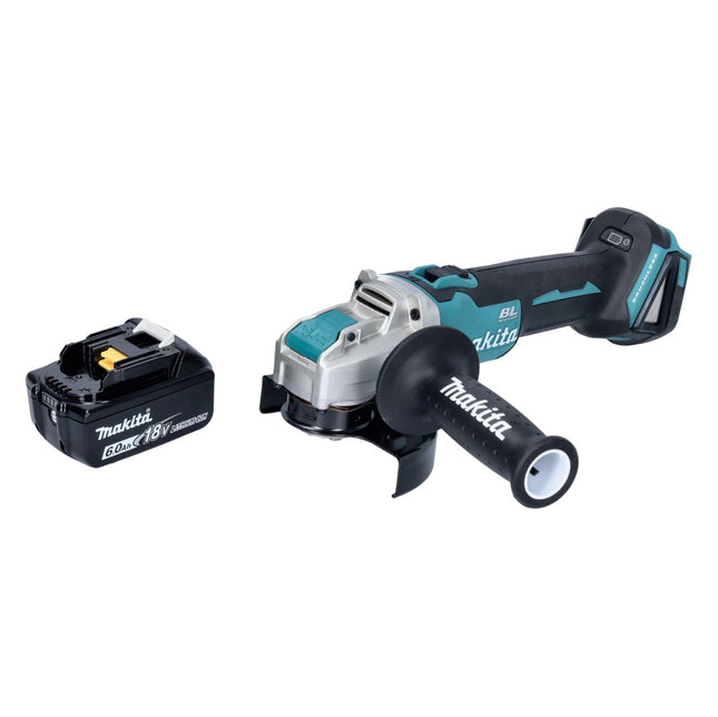 Makita DGA 521 G1X1 Smerigliatrice angolare a batteria 18 V 125 mm X-LOCK Brushless + 1 batteria ricaricabile 6,0 Ah - senza caricabatterie