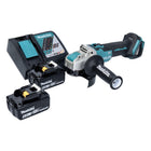 Smerigliatrice angolare a batteria Makita DGA 521 RGX1 18 V 125 mm X-LOCK Brushless + 2x batteria ricaricabile 6,0 Ah + caricabatterie