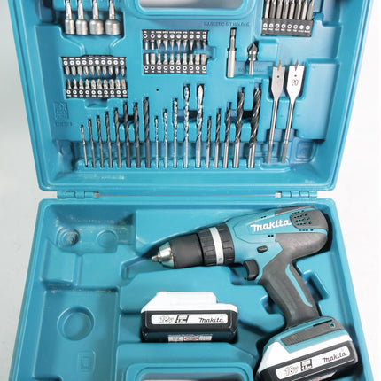 Makita HP 457 DWE10 Akku Schlagbohrschrauber 18 V 42 Nm G Serie 2x Akku 1 5 Ah 74 tlg Bit Bohrer Set Koffer Unvollstaendig 1 - toolbrothers