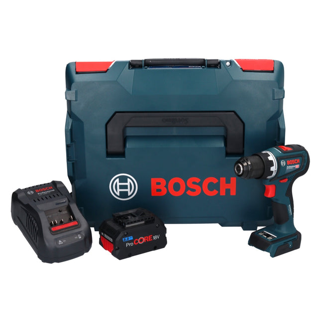 Bosch GSR 18V-90 C Trapano avvitatore professionale a batteria 18 V 64 Nm brushless + 1x batteria ricaricabile ProCORE 8,0 Ah + caricabatterie + L-Boxx