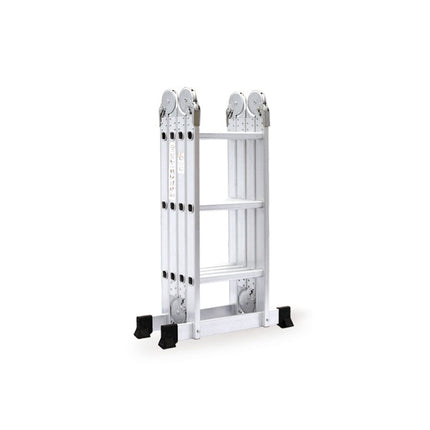 HAUSHALT Leiter BL-403B, 4-teilige Mehrzweckleiter aus Aluminium, 95 - 346 cm, max. 150 kg, Universal verwendbar ( 000051336056 ) - Toolbrothers