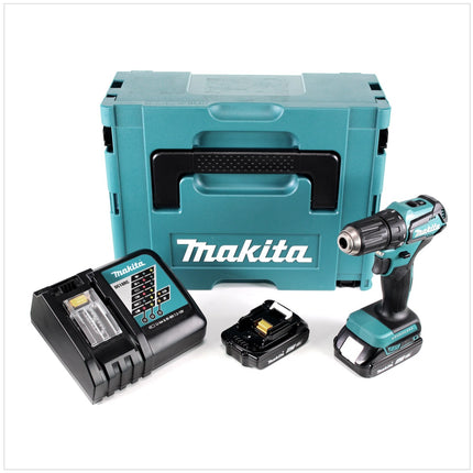Makita DDF 483 RAJ Trapano avvitatore a batteria 18V 40Nm in valigetta Makita + 2x Batterie 2,0 Ah + 1x Caricabatterie