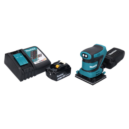 Makita DBO 480 RG1 Akku Schwingschleifer 18 V 112 x 102 mm + 1x Akku 6,0 Ah + Ladegerät