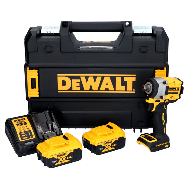 Avvitatore a impatto a batteria DeWalt DCF 922 P2 18 V 400 Nm 1/2" Brushless + 2x batteria 5,0 Ah + caricabatteria + TSTAK