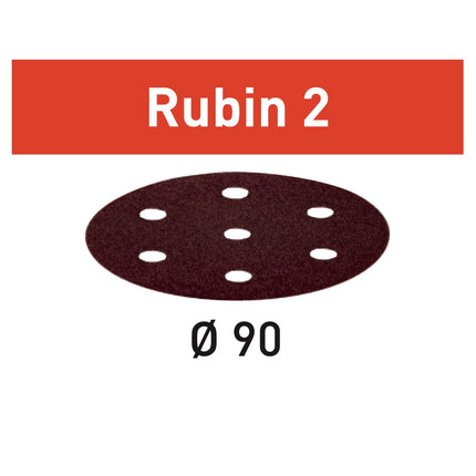 Festool Rubin 2 STF D90/8 P100 RU2/50 Schleifscheibe 90 mm P100 50 Stk. ( 499080 ) für Getriebe Exzenterschleifer RO 90 DX - Toolbrothers