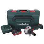 Smerigliatrice angolare a batteria Metabo WB 18 LTX BL 15-125 Quick 18 V 125 mm senza spazzole + 1x batteria ricaricabile 8,0 Ah + caricatore + metaBOX
