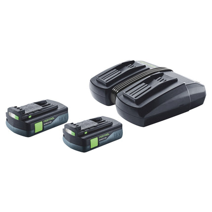 Festool Energie Set 2x BP 18 Li 3,0 C Akku 18 V 3,0 Ah / 3000 mAh Li-Ion ( 2x 577658 ) + TCL 6 DUO Doppel Ladegerät ( 577017 ) - Toolbrothers