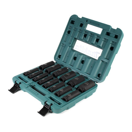Set di chiavi a bussola Makita 10 - 32 mm 1/2" 14 pezzi + valigetta ( E-16586 ) per avvitatori a impulsi - successore di B-52308