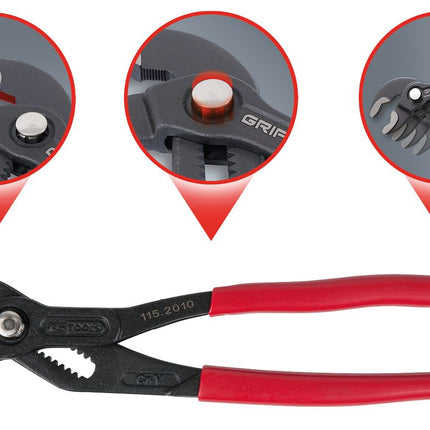 KS TOOLS Wasserpumpenzange mit Druckknopfverstellung, 415mm ( 115.2016 ) - Toolbrothers