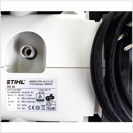 STIHL RE 88 Hochdruckreiniger 100 bar ( 4787 012 4501 ) - Toolbrothers