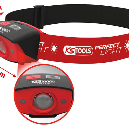 KS TOOLS perfectLight Kopflampe mit Bewegungssensor 120 Lumen ( 150.4410 ) - Toolbrothers