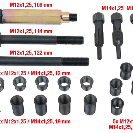 KS TOOLS THREADfix Reparatur-Satz M12x1,25 Glüh+Zündkerzen,21-tlg ( 150.5060 ) - Toolbrothers