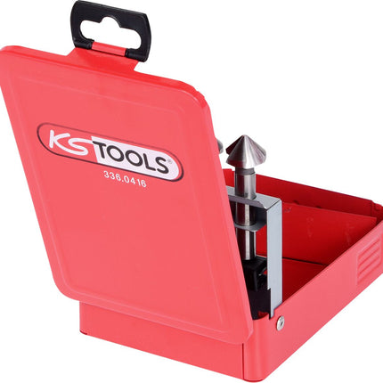 KS TOOLS HSS Co 5 Kegel-Entgratsenker-Satz, Stahlblechkassette 6-tlg ( 336.0416 ) - Toolbrothers