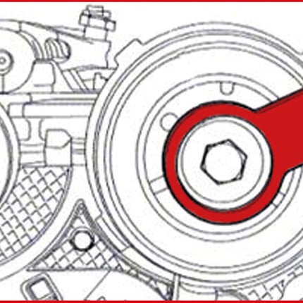 KS TOOLS Nockenwellen-Naben Ausbauwerkzeug-Satz für VAG, 2-tlg ( 400.2110 ) - Toolbrothers