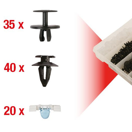 KS TOOLS Befestigungs-Clip-Satz für BMW, 290-tlg ( 420.0050 ) - Toolbrothers