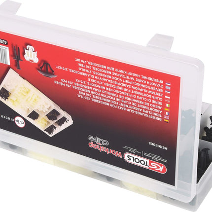 KS TOOLS Befestigungs-Clip-Satz für Mercedes, 270-tlg ( 420.0450 ) - Toolbrothers