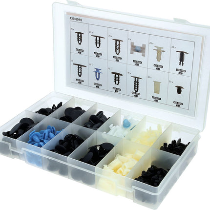 KS TOOLS Befestigungs-Clip-Satz für Fiat, 308-tlg ( 420.0910 ) - Toolbrothers