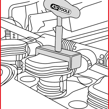 KS TOOLS T-Griff-Zündspulen-Abzieher-Typ 3, 105mm ( 500.7550 ) - Toolbrothers