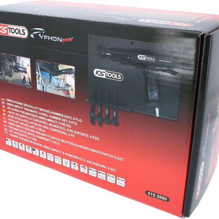 KS TOOLS Vibro-Impact Druckluft-Meißelhammer-Satz, 6-tlg ( 515.3880 )