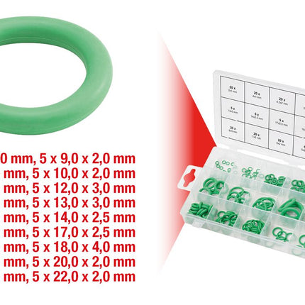 KS TOOLS Sortiment O-Ringe, HNBR, Innen Ø 3-22mm, 225-tlg ( 970.0260 ) - Toolbrothers