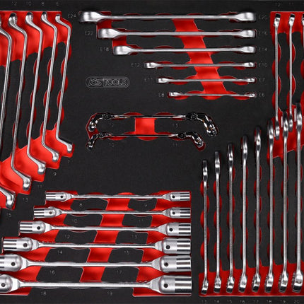 KS TOOLS Schraubenschlüssel-Satz in Schaumstoffeinlage, 41-tlg ( 811.1041 ) - Toolbrothers