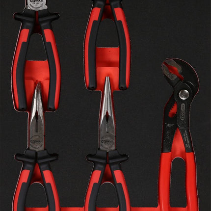 KS TOOLS Zangen-Satz in Schaumstoffeinlage, 5-tlg ( 812.0005 ) - Toolbrothers