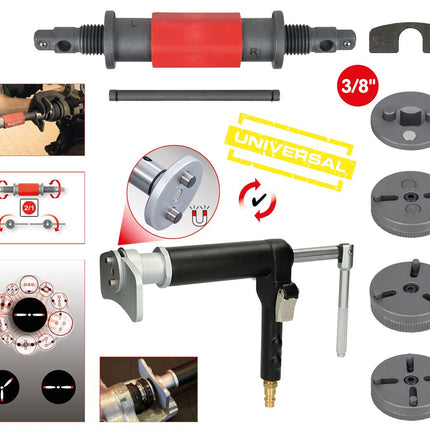 KS TOOLS Utensile di ripristino per pistoncini dei freni universale, 8 pz ( 150.2440 )