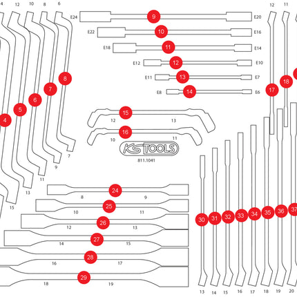 KS TOOLS Inserto di materiale espanso di 811.1041 ( 811.1041-97 )