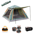 Toolbrothers Outdoort set da campeggio tenda per 2-4 persone tenda idraulica pop-up + attrezzatura da campeggio 12 pezzi