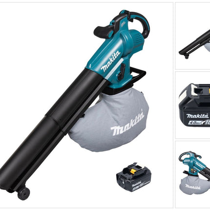 Makita DUB 187 M Akku Laubbläser und Laubsauger 18 V Brushless + 1x Akku 4,0 Ah - ohne Ladegerät
