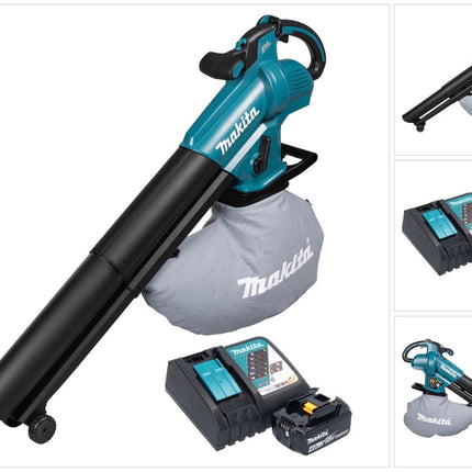 Makita DUB 187 RM Akku Laubbläser und Laubsauger 18 V Brushless + 1x Akku 4,0 Ah + Ladegerät