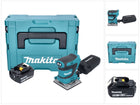 Levigatrice vibrante a batteria Makita DBO 484 G1J 18 V 112 x 102 mm + 1x batteria 6,0 Ah + Makpac - senza caricabatterie