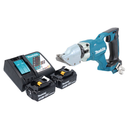 Makita DJS 200 RF cesoie per lamiera a batteria 18 V 2,0 mm senza spazzole + 2x batteria ricaricabile 3,0 Ah + caricabatteria