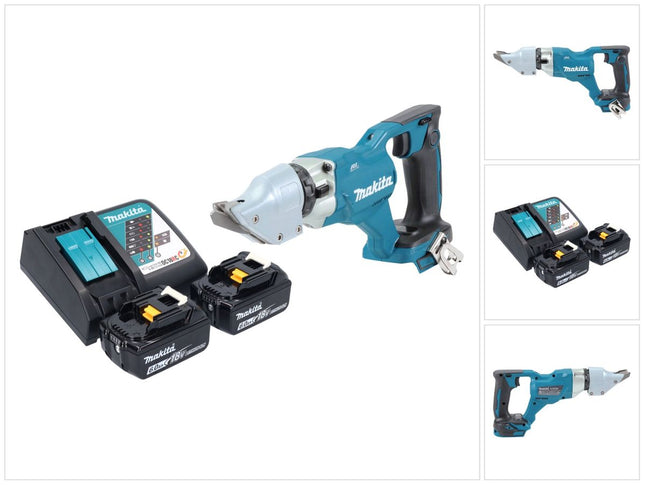 Makita DJS 200 RG cesoie per lamiera a batteria 18 V 2,0 mm brushless + 2x batteria ricaricabile 6,0 Ah + caricabatterie