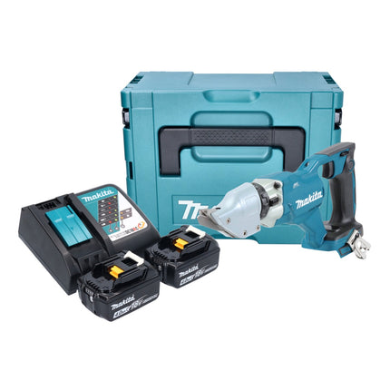 Makita DJS 200 RMJ cesoie per lamiera a batteria 18 V 2,0 mm senza spazzole + 2x batteria 4,0 Ah + caricabatteria + Makpac