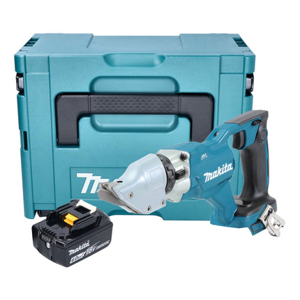 Makita DJS 200 G1J cesoie per lamiera a batteria 18 V 2,0 mm brushless + 1x batteria ricaricabile 6,0 Ah + Makpac - senza caricabatterie