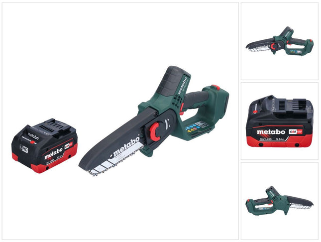 Metabo MS 18 LTX 15 Motosega a batteria 18 V 15 cm 5 m/s + 1x batteria 5,5 Ah - senza caricatore gert