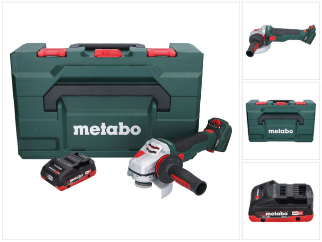 Smerigliatrice angolare a batteria Metabo WVB 18 LTX BL 15-125 Quick 18 V 125 mm senza spazzole + 1x batteria ricaricabile 4,0 Ah + metaBOX - senza caricabatterie