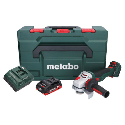 Metabo WVB 18 LTX BL 15-125 Smerigliatrice angolare a batteria Quick 18 V 125 mm senza spazzole + 1x batteria ricaricabile 4,0 Ah + caricatore + metaBOX