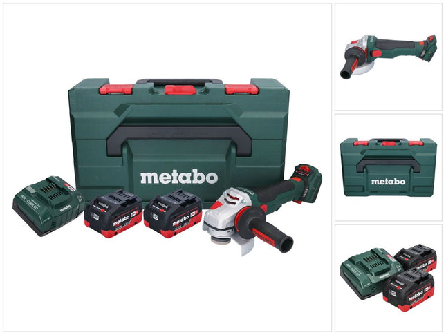 Metabo WVB 18 LTX BL 15-125 Smerigliatrice angolare rapida a batteria 18 V 125 mm ( 601731660 ) senza spazzole + 2x batteria ricaricabile 5,5 Ah + caricabatterie + metaBOX